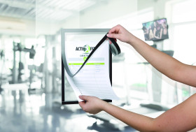 Rama do montażu ściennego, Przezroczysty, Gładkie i sztywne, 210 x 297, Modele niemagnetyczne