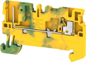 Terminal block, push-in connection, 1.5 mm², 2 pole, 6 kV, green/yellow, 2482220000