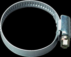 Tubing clip, (W) 12 mm, clamping range 70-90 mm, sheet steel, galvanized, natural, for hose mounting, 83721026