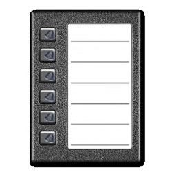 Średnia, podświetlana lista opisowa z 6 przyciskami CDN-6NP ST