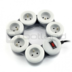 Listwa zasilająca Flex z zabezpieczeniami - 6 gniazd - 1,5m