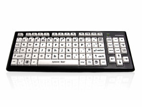 Klawiatura Upośledzenie wzroku bezprzewodowa, kolor: Wielokolorowy, Bluetooth, QWERTY (Wielka Brytania), Ceratech