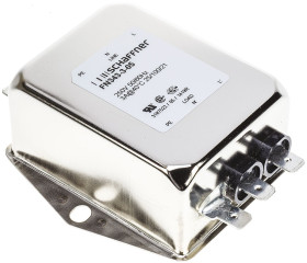 Filtr EMI 3A 1MΩ 250 V AC 400Hz 1,1 mH, 2 mH, 400 μH Schaffner Montaż w obudowie