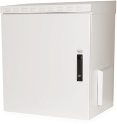 Wall enclosure, 12 U, (H x W x D) 713 x 600 x 450 mm, IP55, sheet steel, light gray, DN-19 12U-I-OD