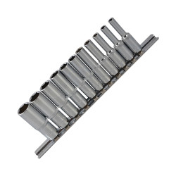 BlueSpot Tools 01540 Deep Socket Set of 11 Metric 1/4in Square Drive