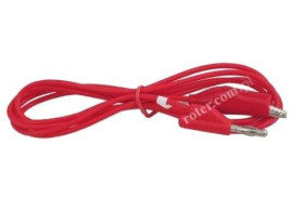 KABEL WTYK BANAN + KROKODYLEK CZERWONY 1,5m VITALCO