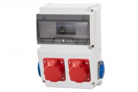 Rozdzielnica LAGO 10M - gniazda 16A 5p, 32A 5p, 2x230V /10 modułów/