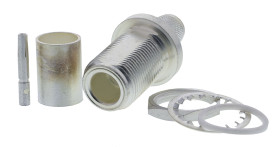 Złącze koncentryczne Montaż na panelu Żeński 50Ω typ złącza Złącze N 0 to 11GHz Połączenie zagniatane typ kabla