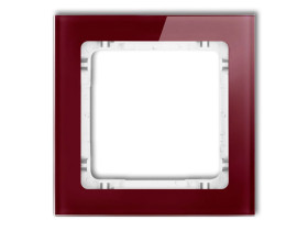 DECO Ramka uniwersalna - efekt szkła (ramka: bordowa: spód: biały) bordowy 14-0-DRS-1 KARLIK