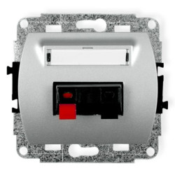 TREND Gniazdo głośnikowe pojedyncze srebrny 5GG-1