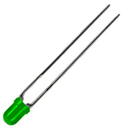 LED, THT, Zielony, 2-Pin, 2,5 V, 60°, Kingbright