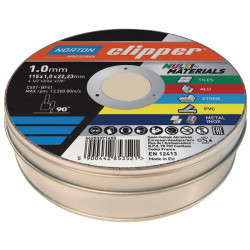Flexovit 66252839907 Clipper&#xAE; Multi-Materials Cutting Discs 115 x 22.23mm Pk 10