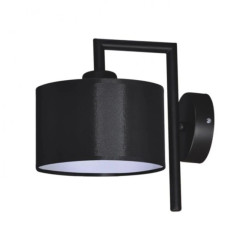 Lampa ścienna kinkiet SIMONE BLACK do holu z abażurem na E27 czarny K-4324 Kaja Lighting
