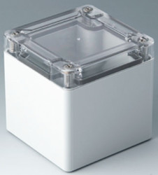 ABS enclosure, (L x W x H) 84 x 82 x 85 mm, light gray (RAL 7035), IK07, C7008024