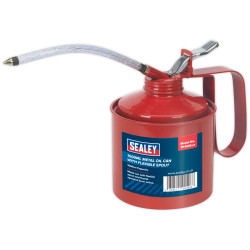 Sealey TP1000 Metal Oil Can Flexible Spout 1000ml
