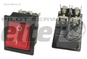 Przeł. kołys. podśw.duży ON-OFF AC czarny