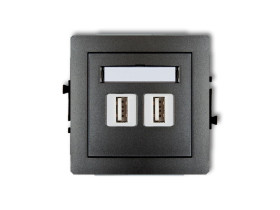 DECO Gniazdo USBx2 podwójne-AA 3.0 grafitowy 11DGUSB-6 KARLIK