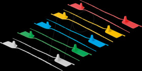 18826 Marking tie 205 x 2.8 mm, 10 pieces, multi-coloured