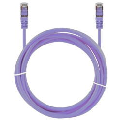 Patchcord S/FTP kat.8 PiMF kabel sieciowy LAN 2x RJ45 linka LSOH fioletowy 1m NEKU