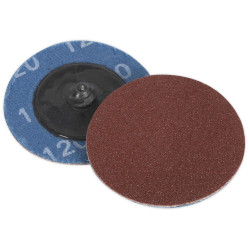 Sealey PTCQC50120 Quick Change Sanding Disc &#xD8;50mm 120Grit Pack of 10