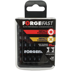 ForgeFix FFBITSETP3125 ForgeFast PZ/TX Compatible Impact Bit Set, 31 Piece