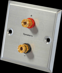 205098 LS wall connection panel, 2 banana sockets