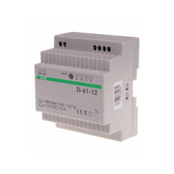 Zasilacz impulsowy 60W, Uwe 185-265V AC, Uwy 12V DC - ZI-61-12V