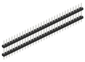 Pin header, 30 pole, pitch 2 mm, straight, black, SLY507530Z