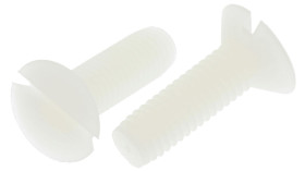 Śruby maszynowe M6 łeb z łbem stożkowym Nylon długość 20.0mm skok 1.0mm