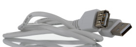 Przedłużacz USB Złącze A USB A Złącze B USB A dł. 1m Przewód przedłużający USB USB 2.0 kolor: Biały