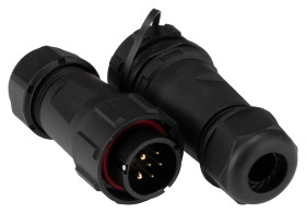 Złącze okrągłe 6-pinowe SY21 Mocowanie kablowe liniowe Wtyk, Gniazdo RS PRO Męski/żeński IP68 SY21