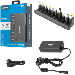 Zasilacz uniwersalny do laptopów 18-20V 65W REBEL