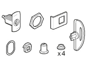 Akcesoria do obudów Podwójna blokada słupka 0 358 08 Obudowa Atlantic