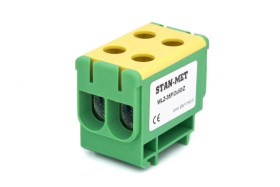 Złączka szynowa gwintowa al/cu 2x50mm2 zielono-żółta WLZ-35P/2x50Z