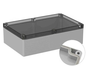 Obudowa ogólnego użytku ekranowana Szary IP66 Silikon, 230 x 300 x 85mm, RS PRO 5U2