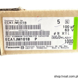ECA1JM101B 100uF 63V Electrolytic RADIAL PANASONIC