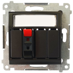 Gniazdo głośnikowe pojedyncze antracyt DGL31.01/48 Kontakt Simon54