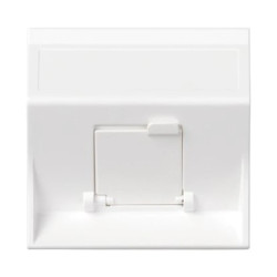 Simon Connect Płytka S500 1x RJ z osłoną skośna do adapterów MD czysta biel 50000081-030