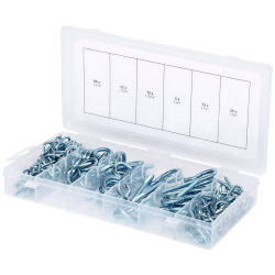 KS Tools 970.0380 Clip Bolts &amp; Eyebolts Assortment, 151 Pcs