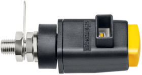 Quick pressure clamp, yellow, 300 V, 16 A, solder connection/cable lug, nickel-plated, SDK 800 / GE