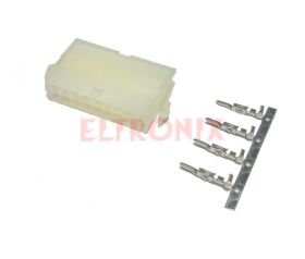 WTYK MFH18M+OBUDOWA RASTER 4.2MM 7A/250V PIN MĘSKI