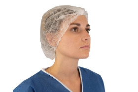 Siatka do włosów, typ: Czepek, Biały, zastosowanie: Farmacja, Jednorazowe