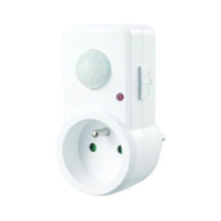 Czujnik ruchu PIR wtyczkowy 120 st. 300W zasięg 9m biały CP-10B