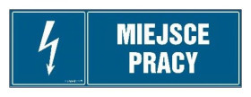 ZNAK - HH001 Miejsce pracy 15 x 5 cm FN - Folia samoprzylepna