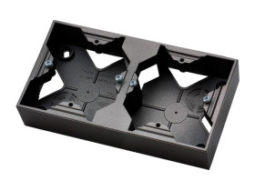 IMPRESJA Puszka instalacyjna 2 podwójna naścienna 32mm antracyt PNP-2Y/50 OSPEL