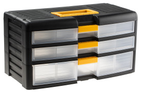 Regał szufladkowy, kolor: Czarny, materiał: PP, 203mm x 391mm x 197mm, RS PRO