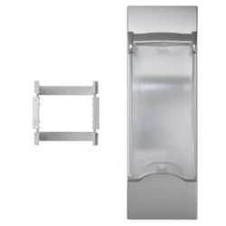 Simon Connect Płytka 45x135mm (3x K45) z pokr. do aparatury modułowej 2-pol. kanały, Ofiblok, ALK aluminium KF03/8