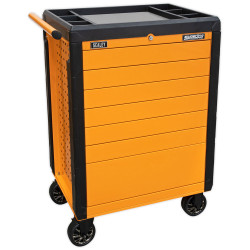 Sealey APPD7O Rollcab 7 Drawer Push-To-Open Hi-Vis Orange