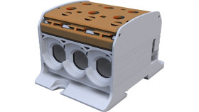 Złączka Szynowa Gwintowa Al/Cu Stb 95-3 (87560) Simblock Brązowy 81103015