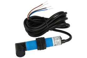 Czujnik; fotoelektryczny; G180-3A10PC; PNP; NO/NC; odbiciowy; 0,1m; 10÷30V; DC; 200mA; cylindryczny plastikowy kątowy; fi 18mm;